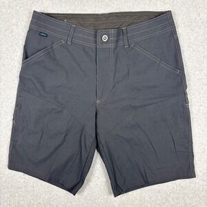 Kuhl Renegade Cargo Shorts Mens 34 Charcoal Gray Hiking Outdoor Performance